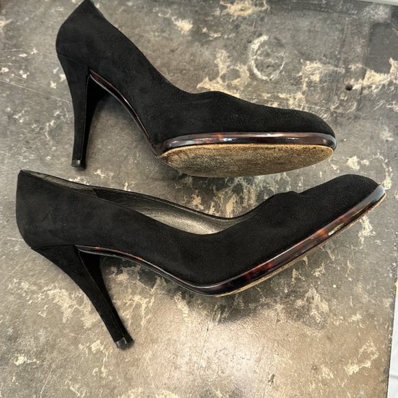 Stuart Weitzman Suede Pumps with Tortoise - Picture 4 of 5